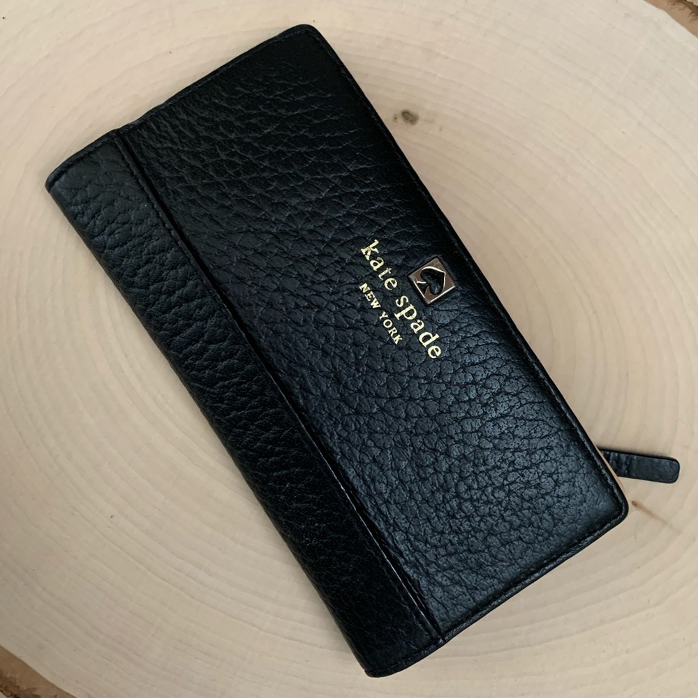 Kate Spade Black Slim Bifold Wallet